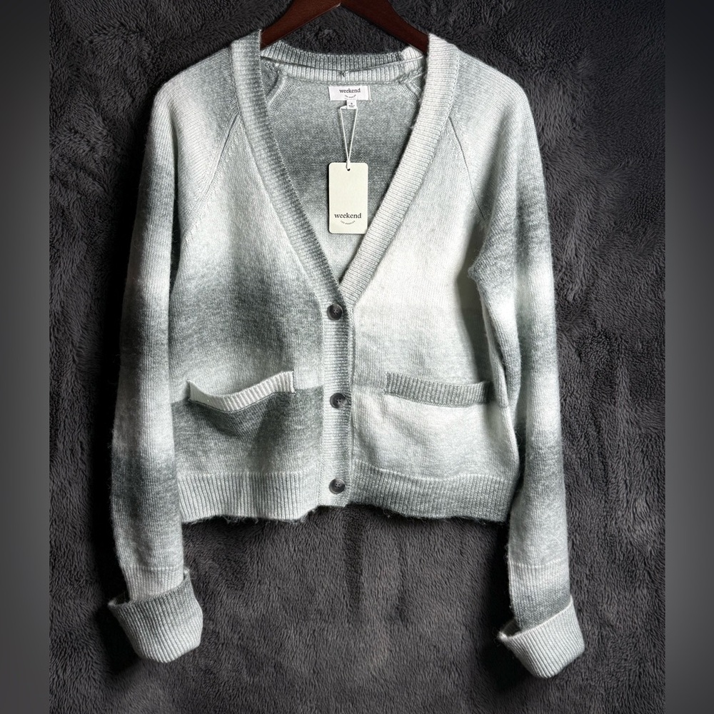 Weekend LA Relaxed Fit Button V-Neck Ombré Cardigan